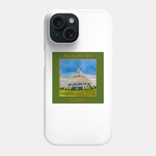 SaamisTeePee Landmark in Medicine Hat Alberta Canada - WelshDesigns Phone Case