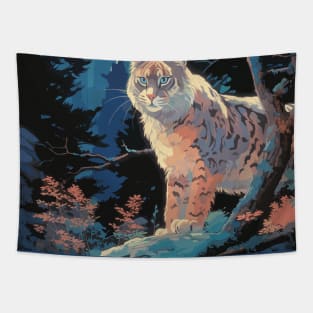 Lynx in the Wild Tapestry