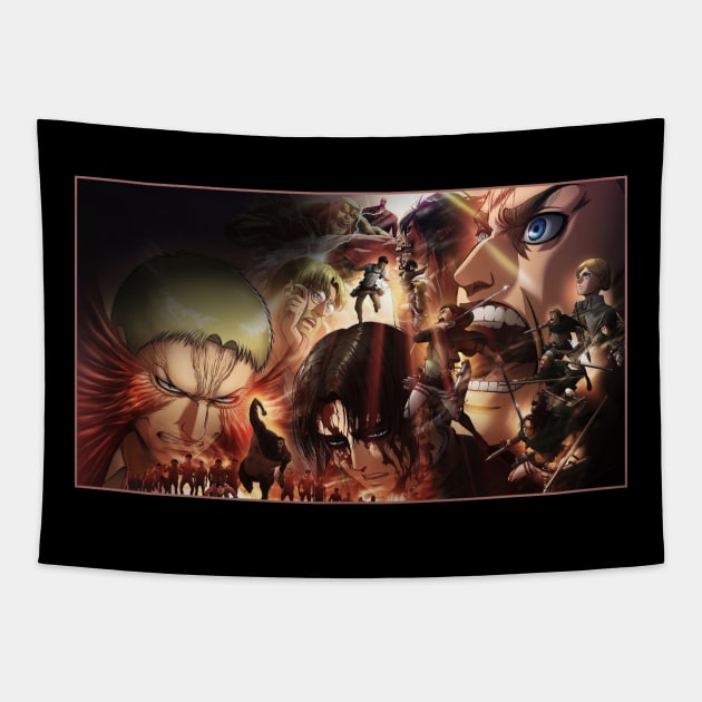 Attack On Titan Tapestry by Qasim