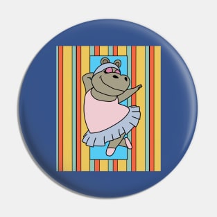 Dancing Ballerina Ballet Hippopotamus Pin