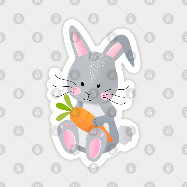 Baby bunny for little ones Magnet by CalliLetters