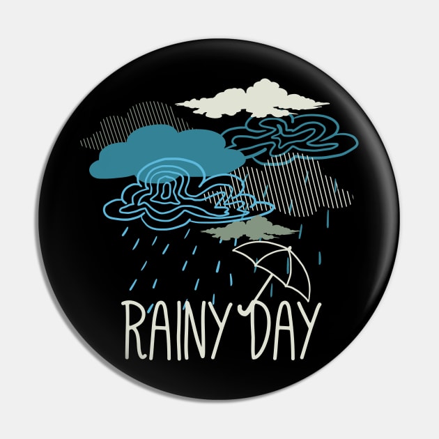 Dark Rainy Day Pin by FlinArt