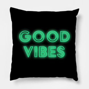 Good Vibes Neon Sign Pillow