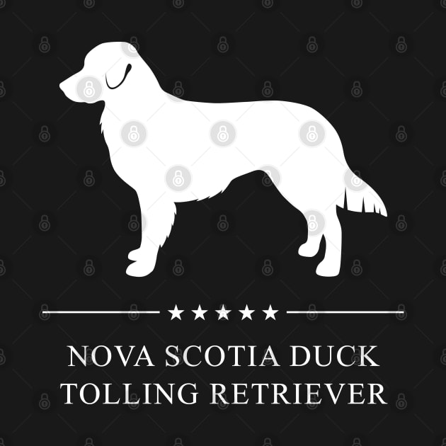 Nova Scotia Duck Tolling Retriever Dog White Silhouette by millersye