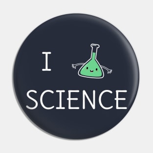 Kawaii I Love Science T-Shirt Pin