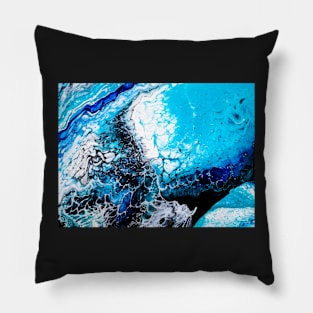 Blue Ocean Abstract Pillow