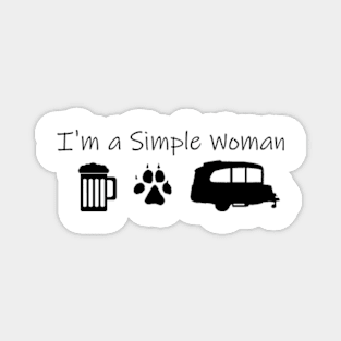 Airstream Basecamp "I'm a Simple Woman" - Beer, Dogs & Basecamp Magnet