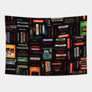 Old games cartridge pattern face Tapestry