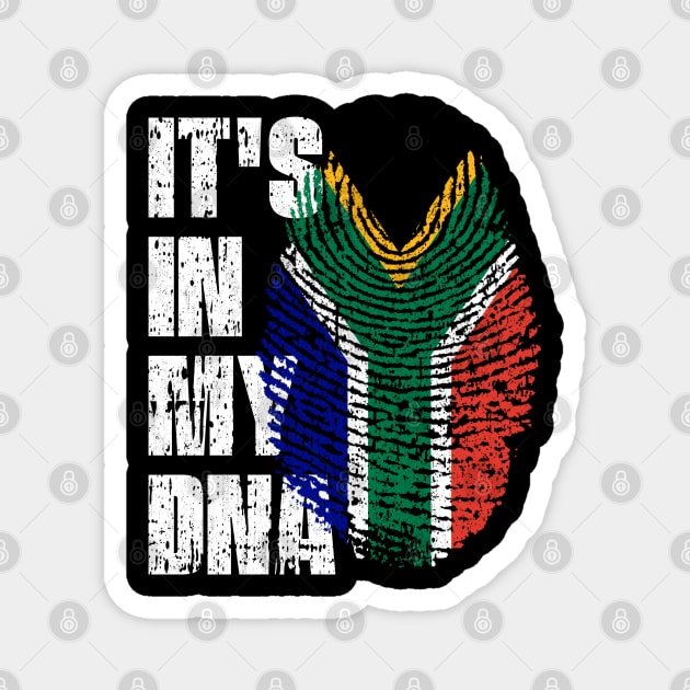 IT'S IN MY DNA South Africa Flag Boy Girl Gift Magnet by simonStufios