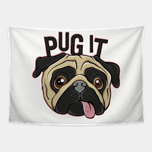 Potato Dog Sarcastic Quote Funny Pug Face Tapestry