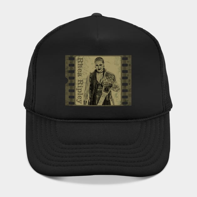 Rhea Ripley-Vintage Film Strip Concept - Wwe - Hat | TeePublic