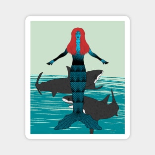 Red Hair Mermaid Magnet