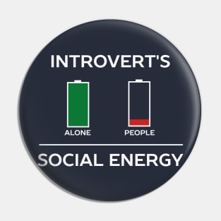 Energy Is Low Funny Introvert Humour Pin