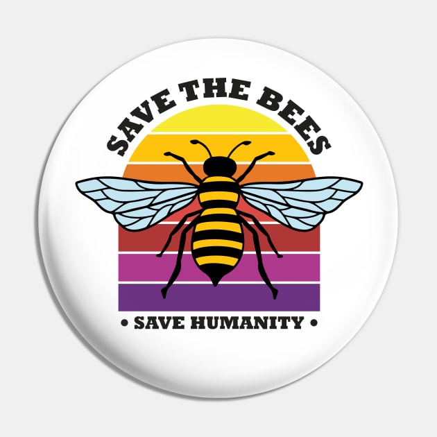 Save The Bees Pin by Crisp Decisions