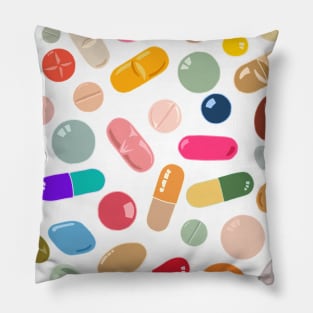 Happy Rainbow Unicorn Pills Pillow