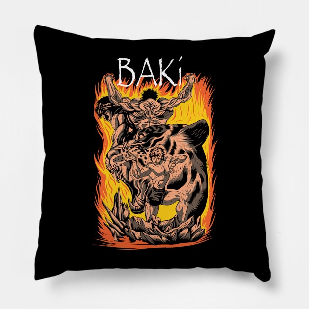 Baki hanma Pillow by szymonnowotny8