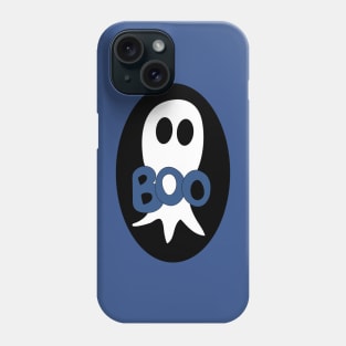 Cute Halloween ghost cartoon with BOO text Phone Case