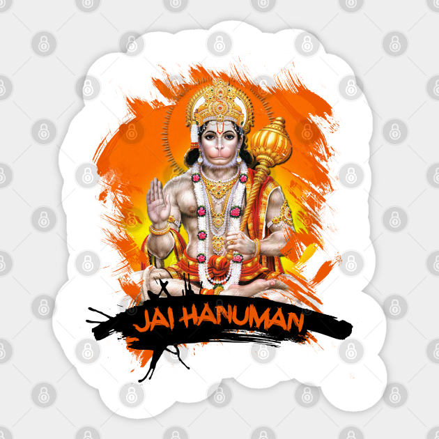 Jai Hanuman Hindu Worshipping - Hindu Gods - Sticker | TeePublic