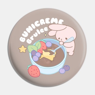 Cute Bunny Craving Giant Bunicream Brulee Pin