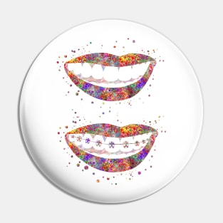 Teeth braces Pin