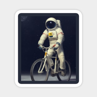 Astronaut With Bicycle Magnet