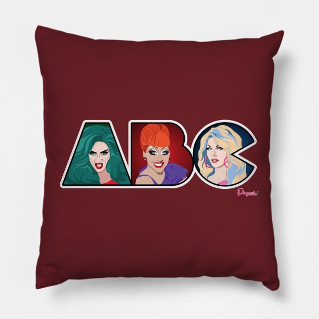 Adore, Bianca and Courtney from Drag Race Pillow by dragover