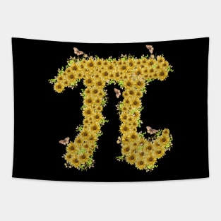 Pi Mathematic Symbol With Sunflower And Butterfly Costume Gift Tapestry