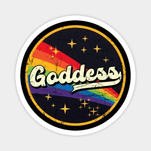 Goddess // Rainbow In Space Vintage Grunge-Style Magnet