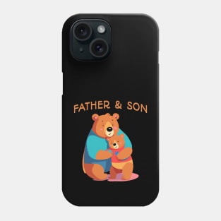 Papa Bear Father and Son Phone Case