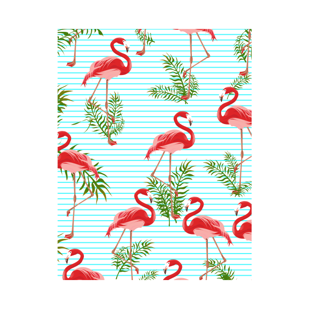 Flamingos and Ferns. by nickemporium1