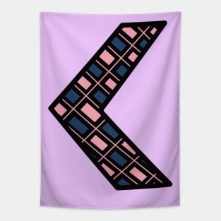 Rune Kenaz, Retro Print in Blue and Pink Tapestry