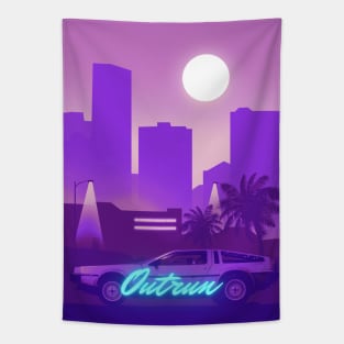 Outrun neon retro 80s Tapestry