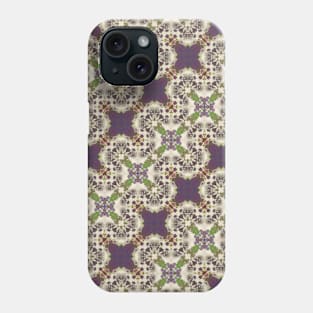 Diagonal Purple Clover Leaf Pattern - WelshDesignsTP003 Phone Case