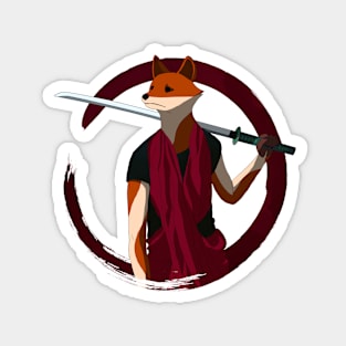 Kitsune with Sword Magnet