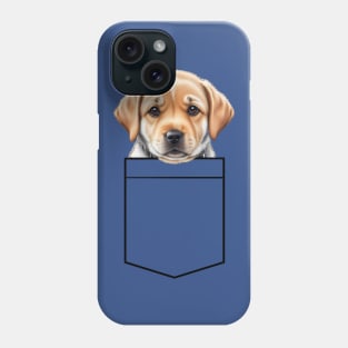 Puppy golden retriever Breast Pocket Bag Phone Case