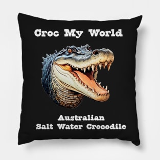 Australian Salt Water Crocodile Pillow