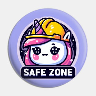 Kawaii unicorn safe zone Pin