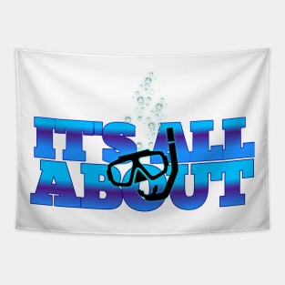 Scuba diving t-shirt designs Tapestry