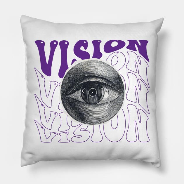 Vision Eye Brutalism Pillow by syahrilution