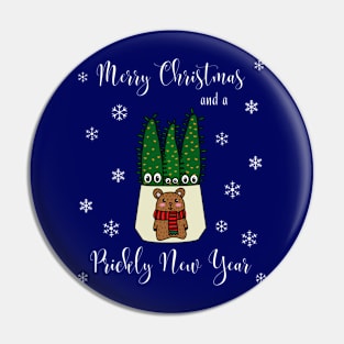 Merry Christmas And A Prickly New Year - Eves Pin Cacti In Christmas Bear Pot Pin