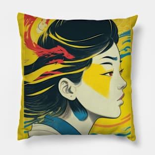 Vintage Vietnamese girl Pillow