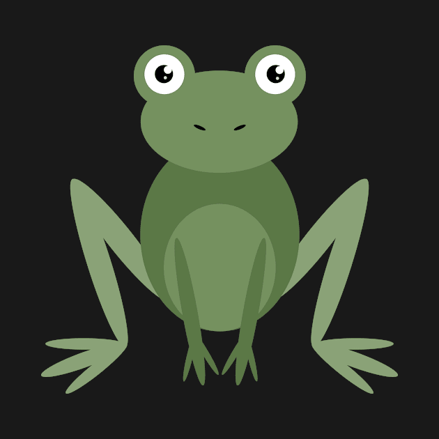 Green frog by deadblackpony