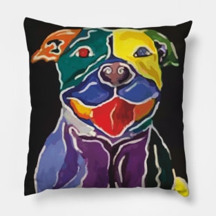 Happy Pitbull Pillow