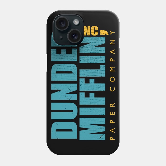 The Office Dunder Mifflin Inc, Paper Company Grunge Phone Case by Hataka