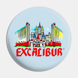 Excalibur Las Vegas Hotel Casino Retro Vintage Pin