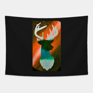 Meteor Shower Stag Deer Tapestry