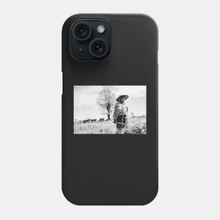 Portrait of Female Burmese Farmer Standing in Field Phone Case