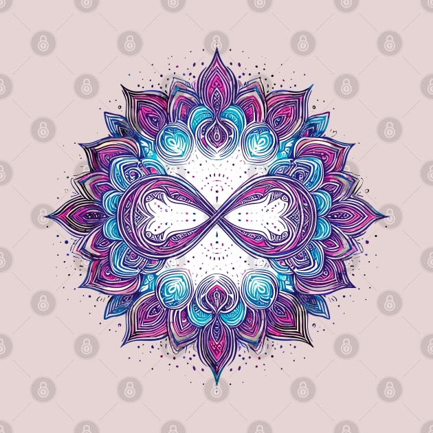 Mandala Purple Blue 1 by sapphire seaside studio