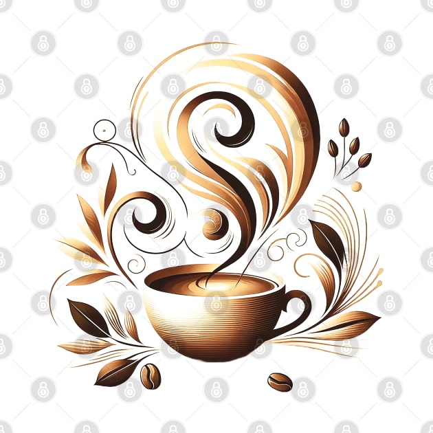 Golden Aroma Swirl, Life brings after coffee by Gold Turtle Lina