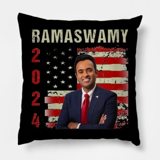 Vivek Ramaswamy for President Flag Pillow